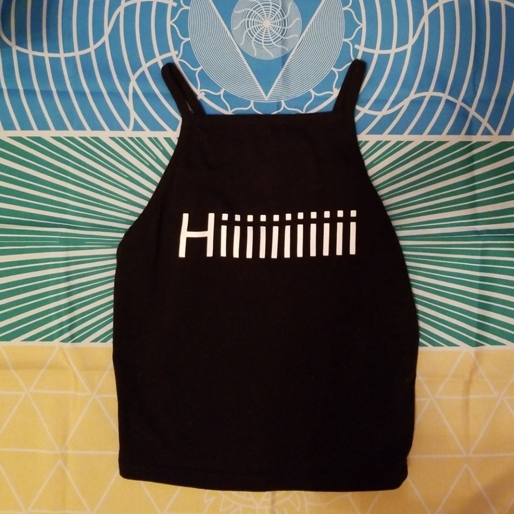 Forever 21 "Hiiiiiiiiiii" Crop Tank Top